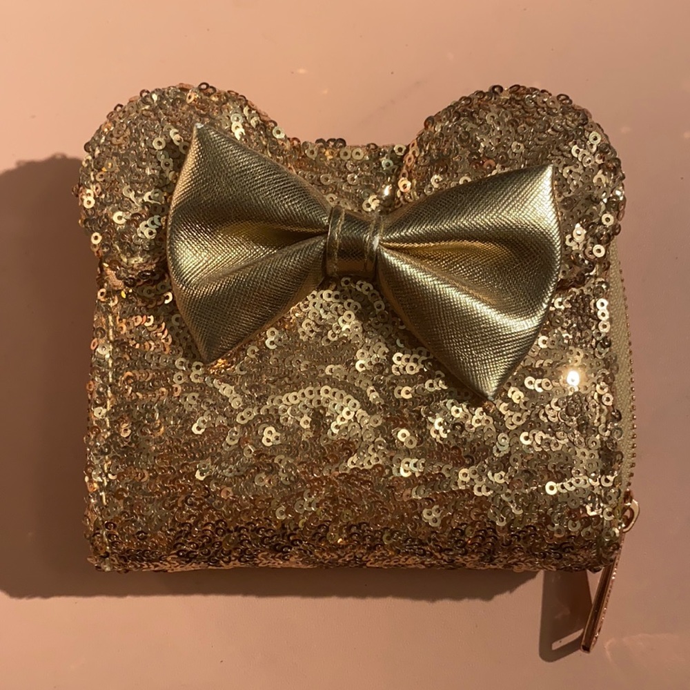 Rose Gold Loungefly Minnie Mouse Wallet
